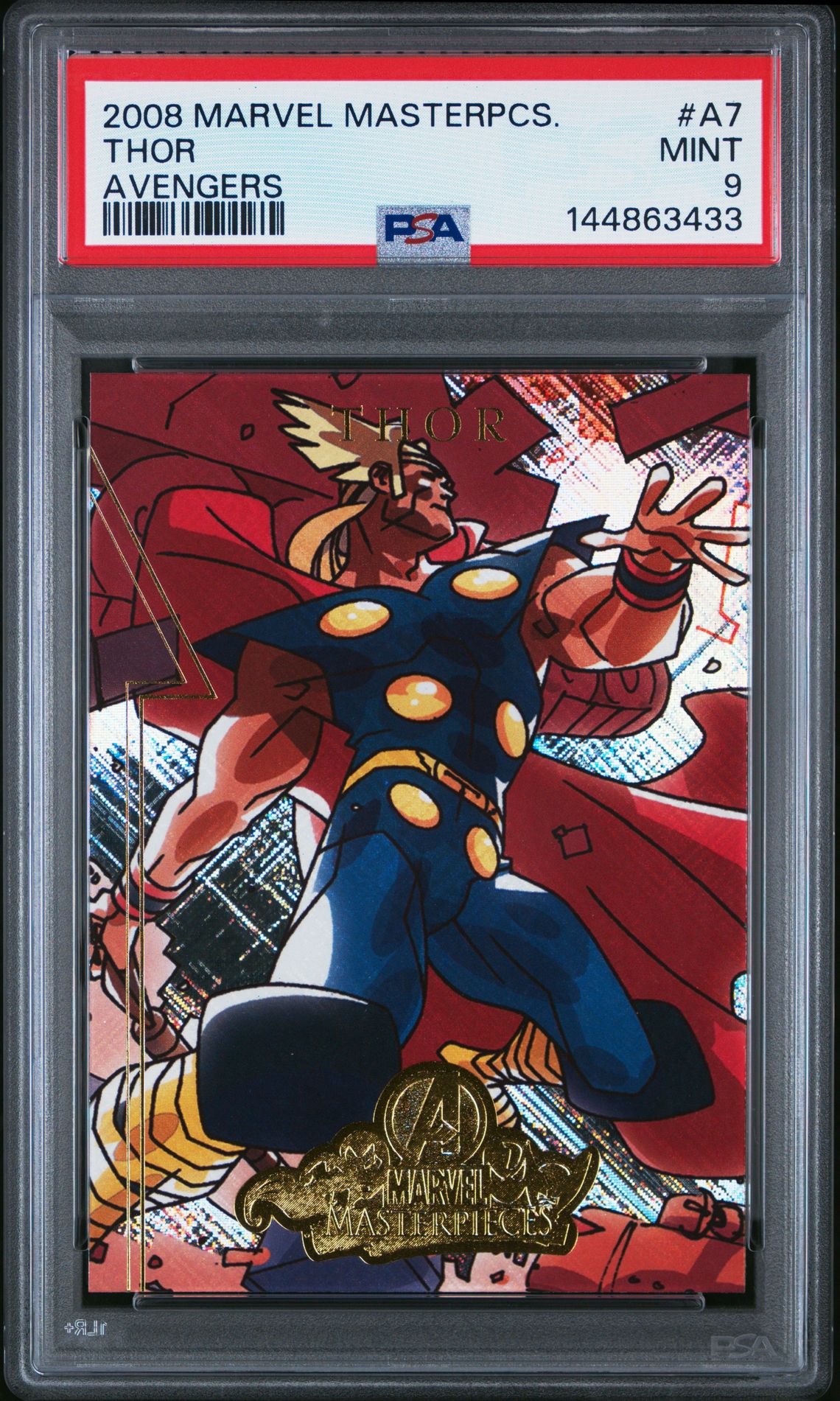 2008 Marvel Masterpieces Avengers Thor #A7 (Avengers) Mint 9 front