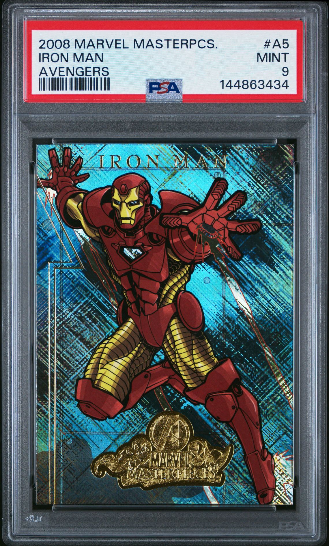 2008 Marvel Masterpieces Avengers Iron Man #A5 (Avengers) Mint 9 front