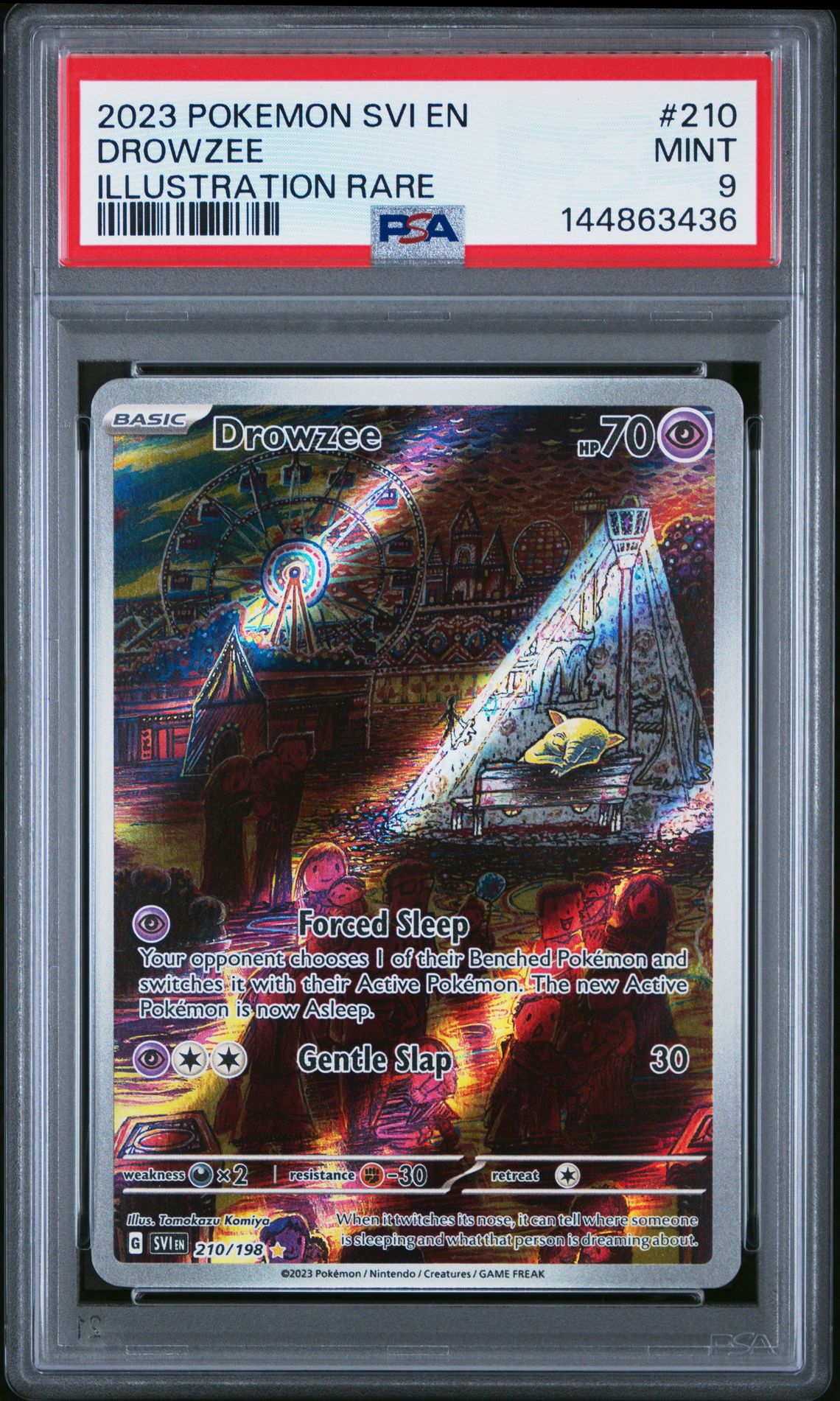 2023 Pokemon Svi En-Scarlet & Violet Drowzee #210 (Illustration Rare) Mint 9 front
