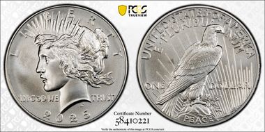 2025 $1 Peace Dollar MS69