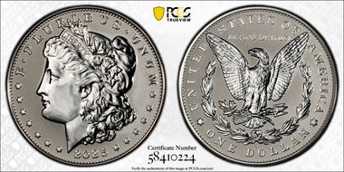 2025-S $1 Morgan Dollar Rev PR Two-Coin Reverse Proof Set PR69