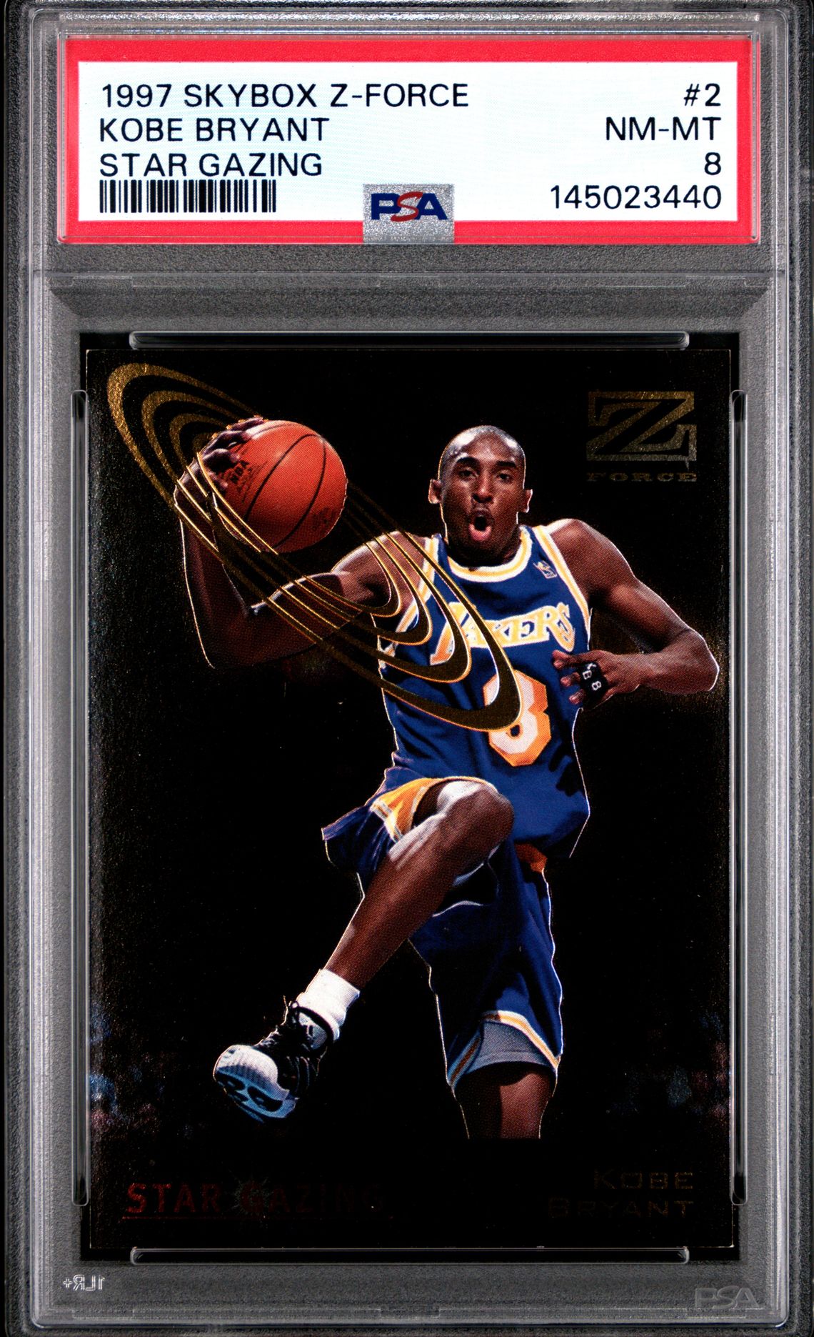 1997 Skybox Z-Force Star Gazing Kobe Bryant #2 (Star Gazing) Nm-Mt 8 front