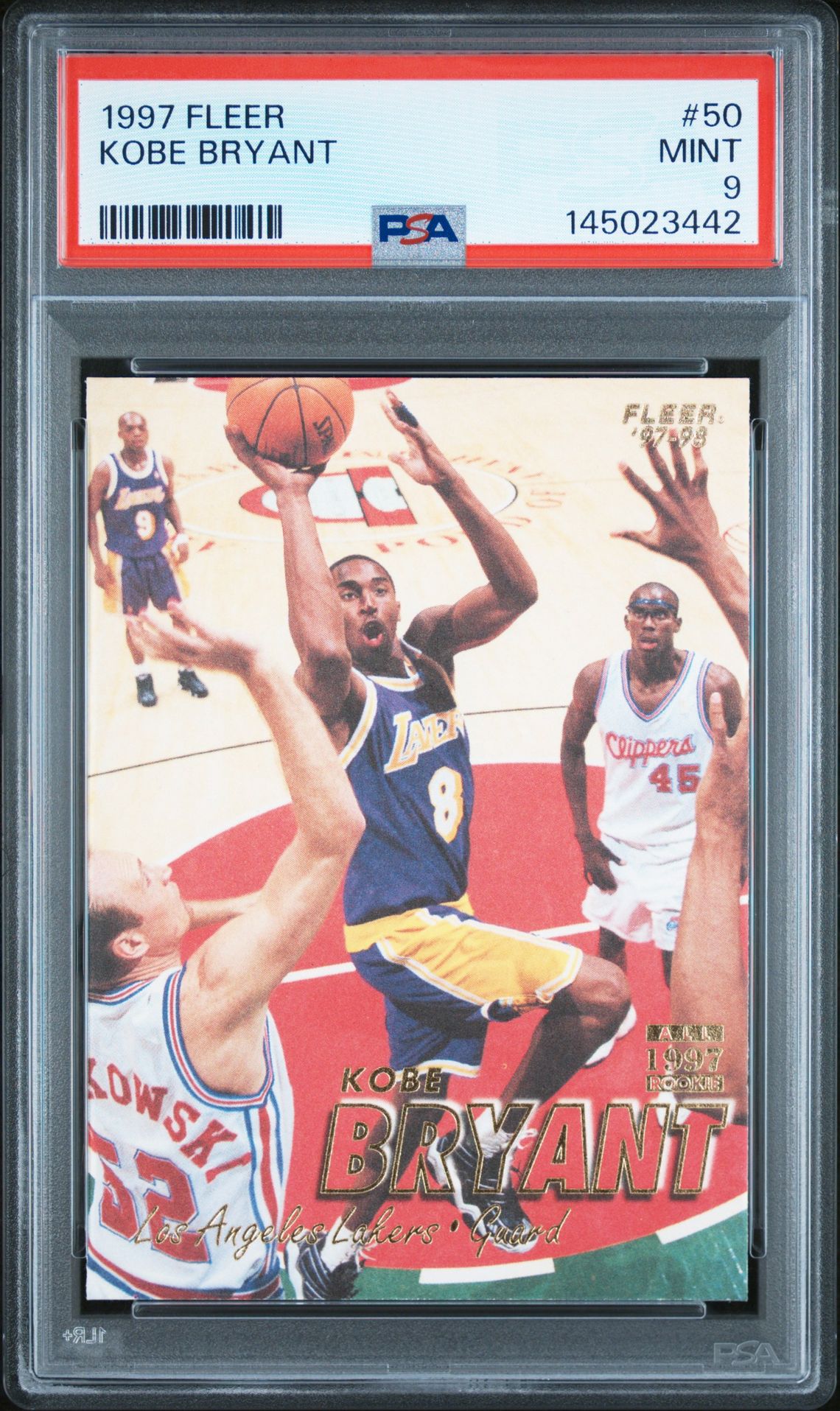 1997 Fleer Kobe Bryant #50 Mint 9 front