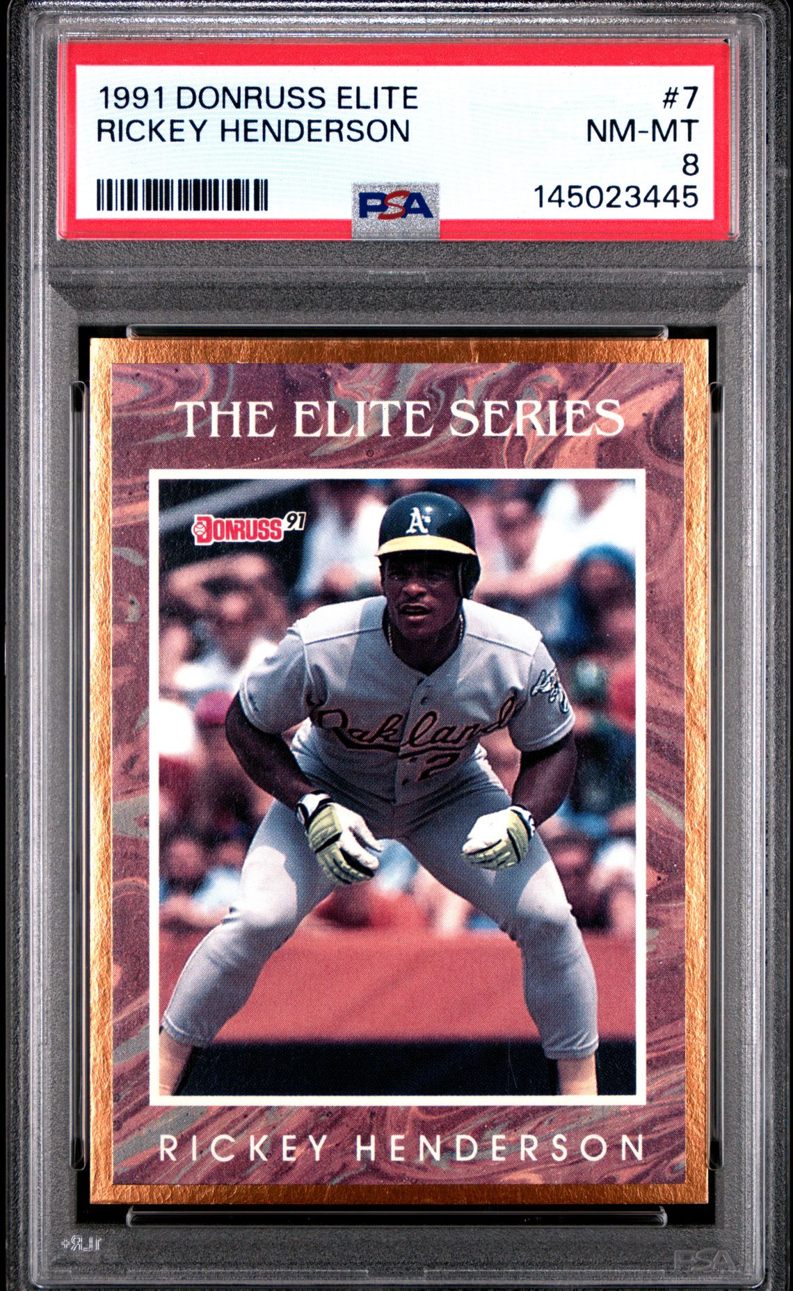 1991 Donruss Elite Rickey Henderson #7 Nm-Mt 8 front