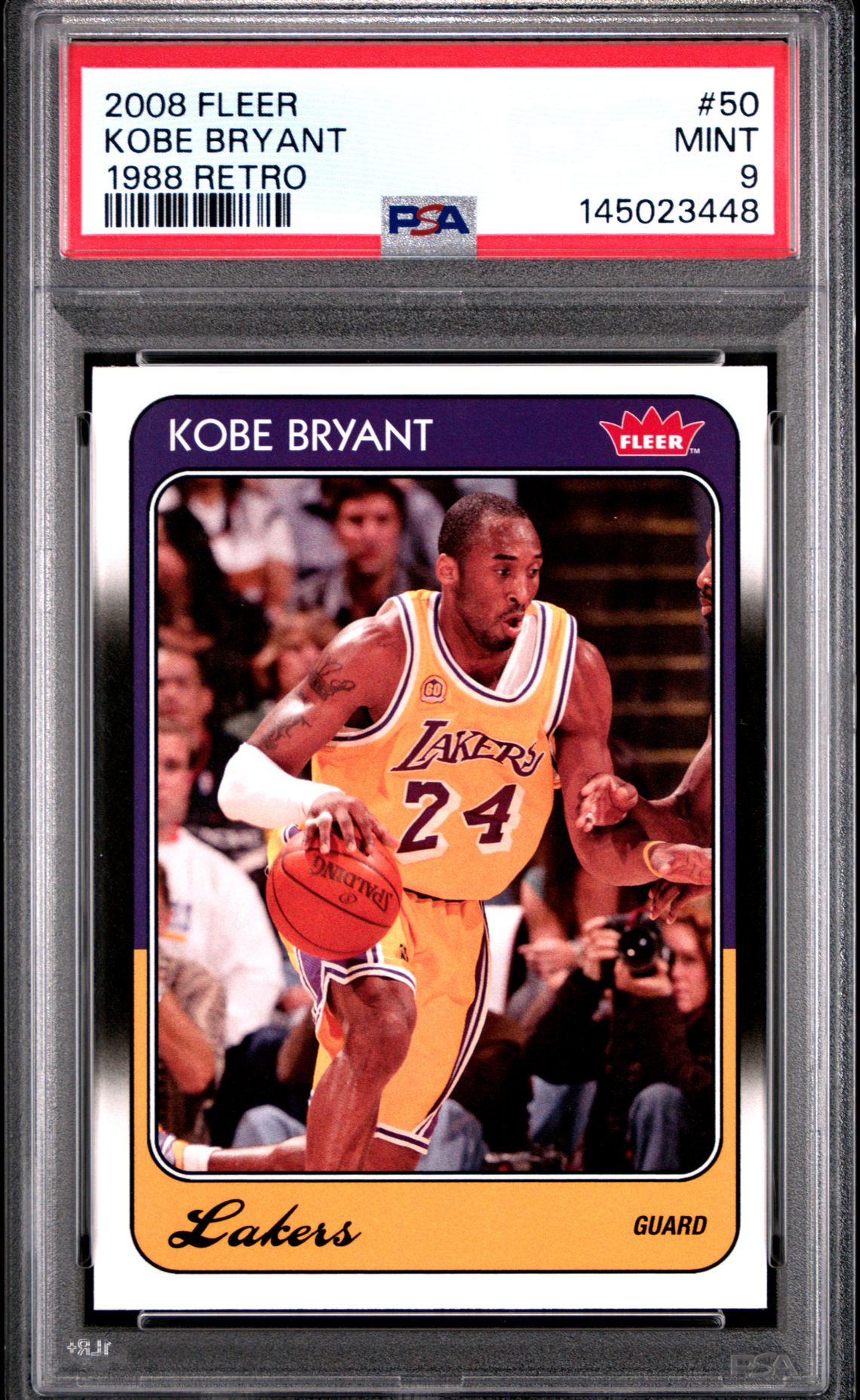 2008 Fleer 1988 Retro Kobe Bryant #50 (1988 Retro) Mint 9 front