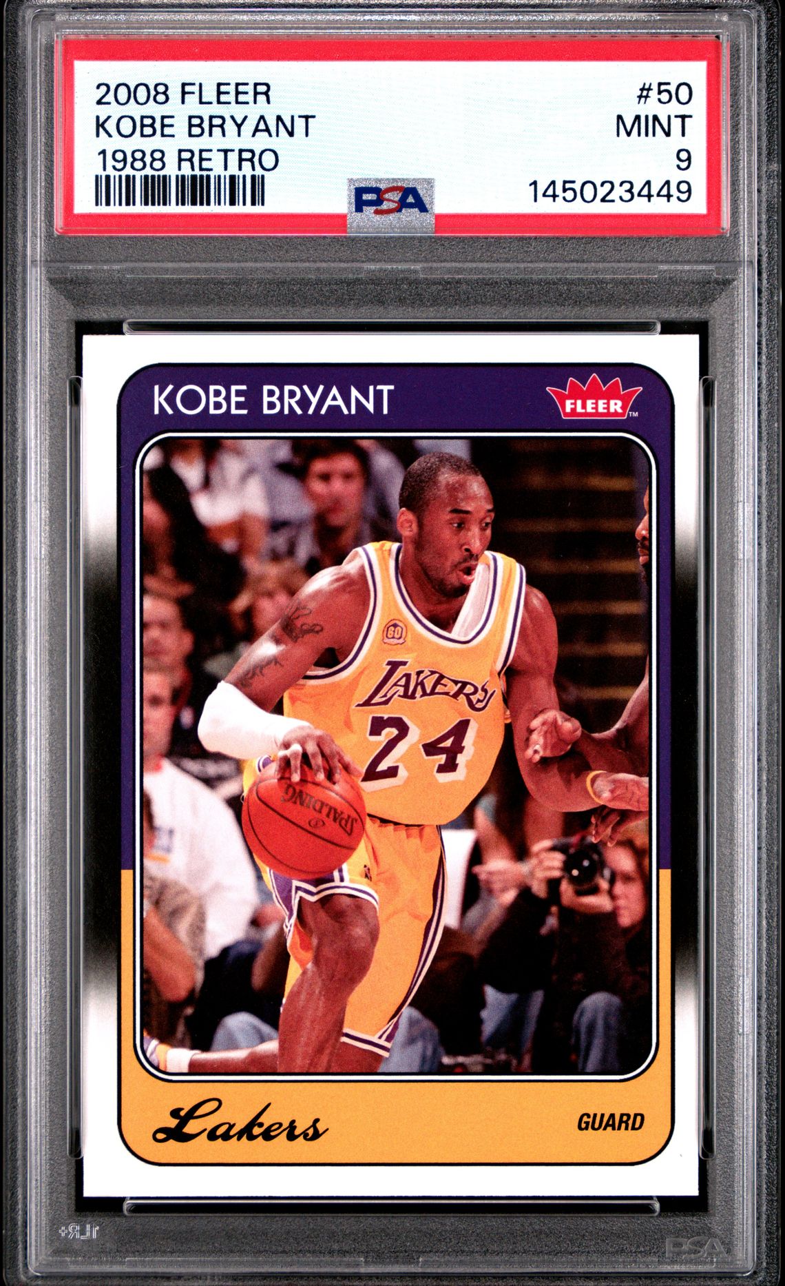 2008 Fleer 1988 Retro Kobe Bryant #50 (1988 Retro) Mint 9 front