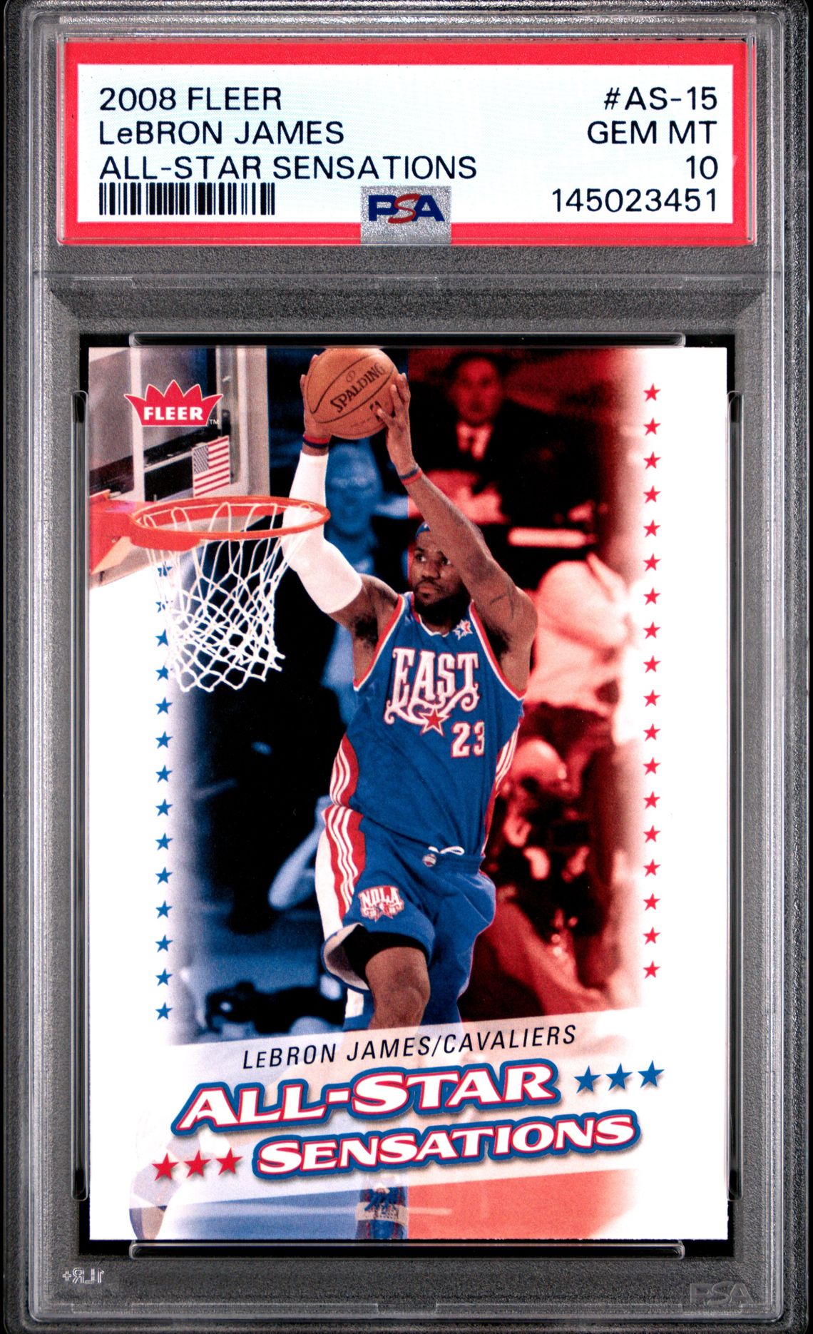 2008 Fleer All-Star Sensations Lebron James #As-15 (All-Star Sensations) Gem Mt 10 front