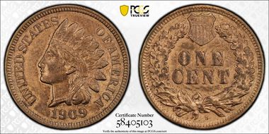 1909-S 1C Indian N1BN