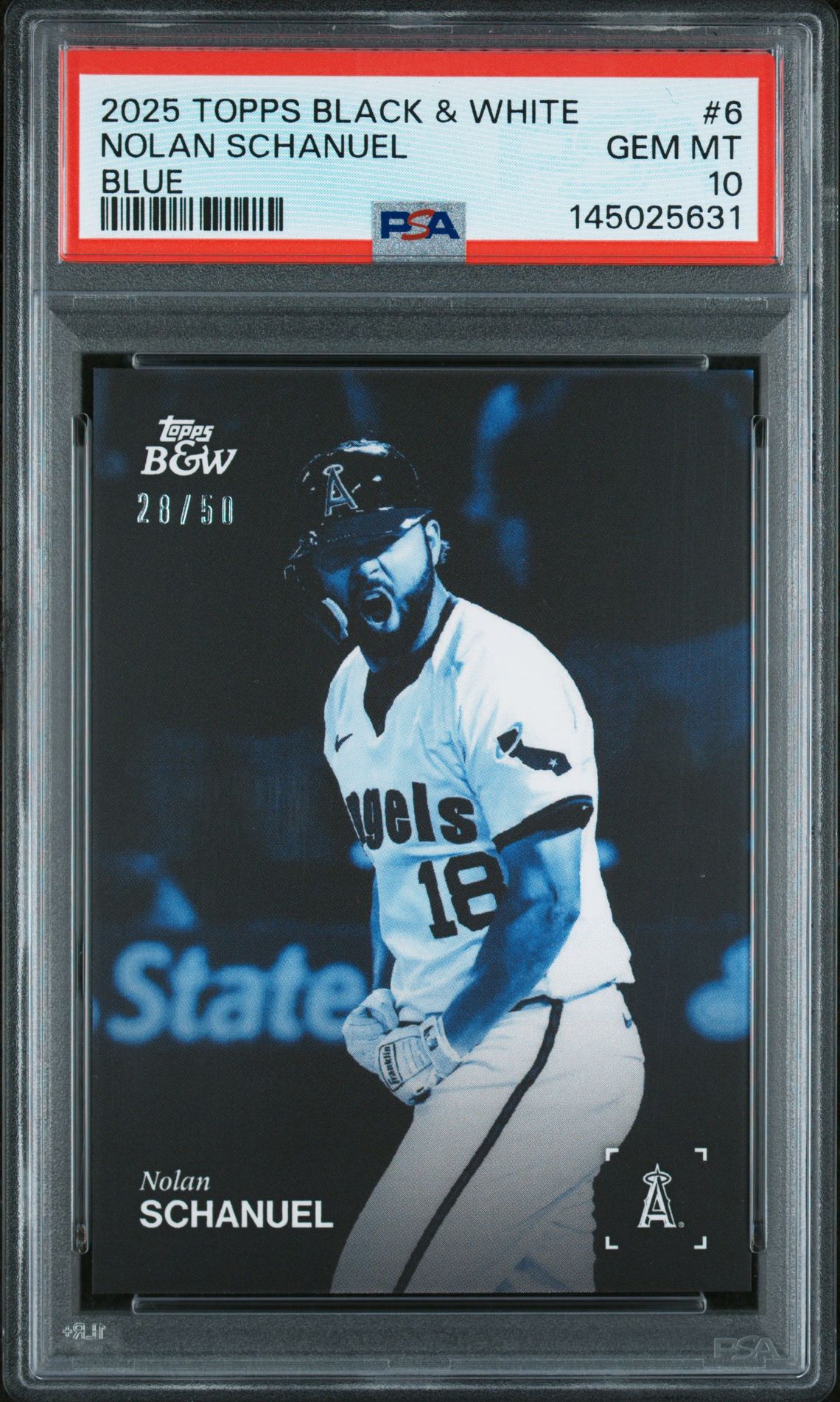 2025 Topps TOPPS BLACK AND WHITE BLUE #6 Nolan Schanuel front