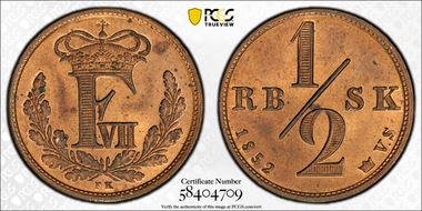 1852 FK VS 1/2Rbsk KM-753 MS64RB