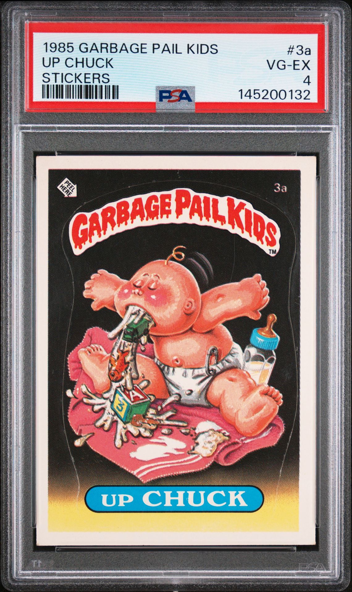 1985 Topps GARBAGE PAIL KIDS STICKERS #3A Up Chuck front