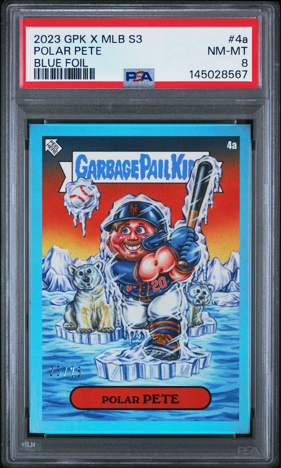 2023 Topps TOPPS GARBAGE PAIL KIDS X MLB SERIES 3 Blue #4A Polar Pete front
