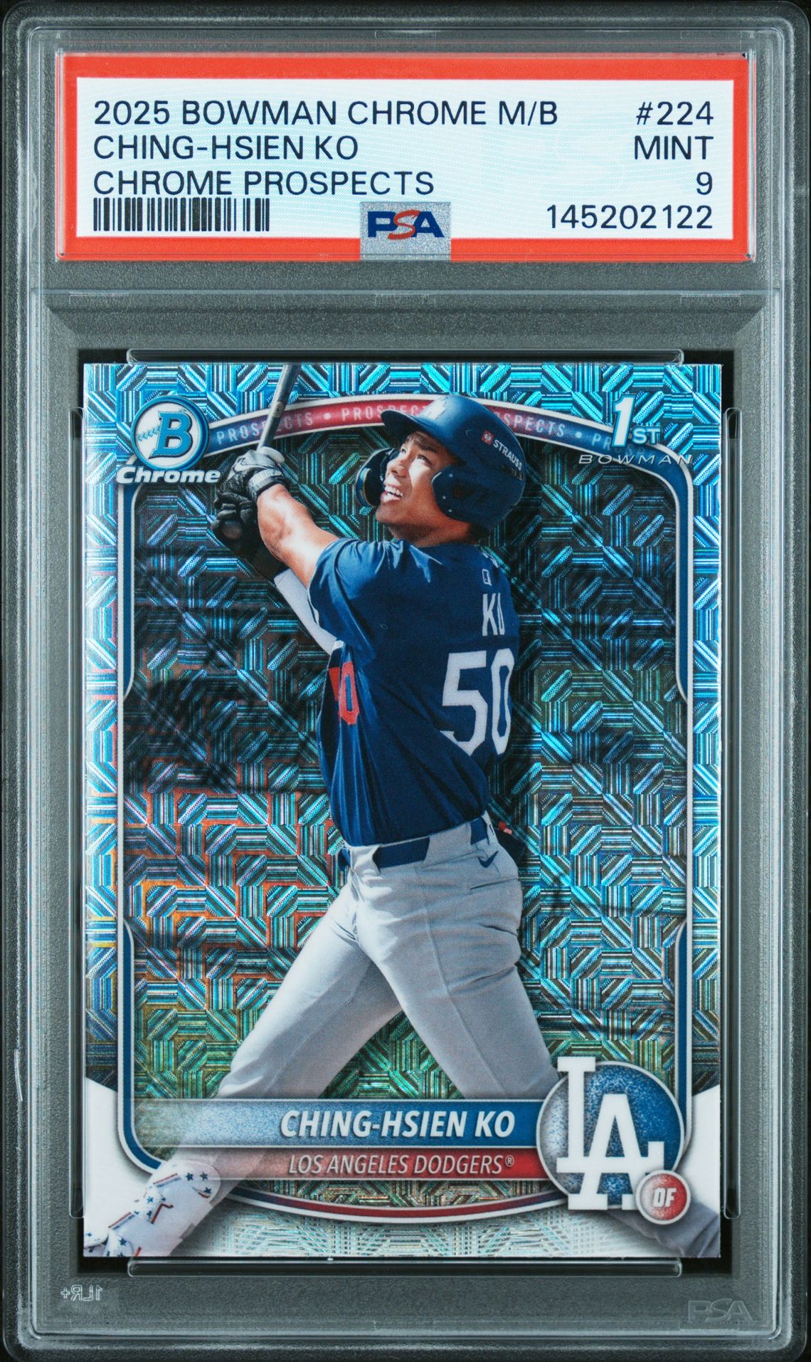 2025 Bowman BOWMAN CHROME MEGA BOX CHROME PROSPECTS Mojo #224 Ching-Hsien Ko front