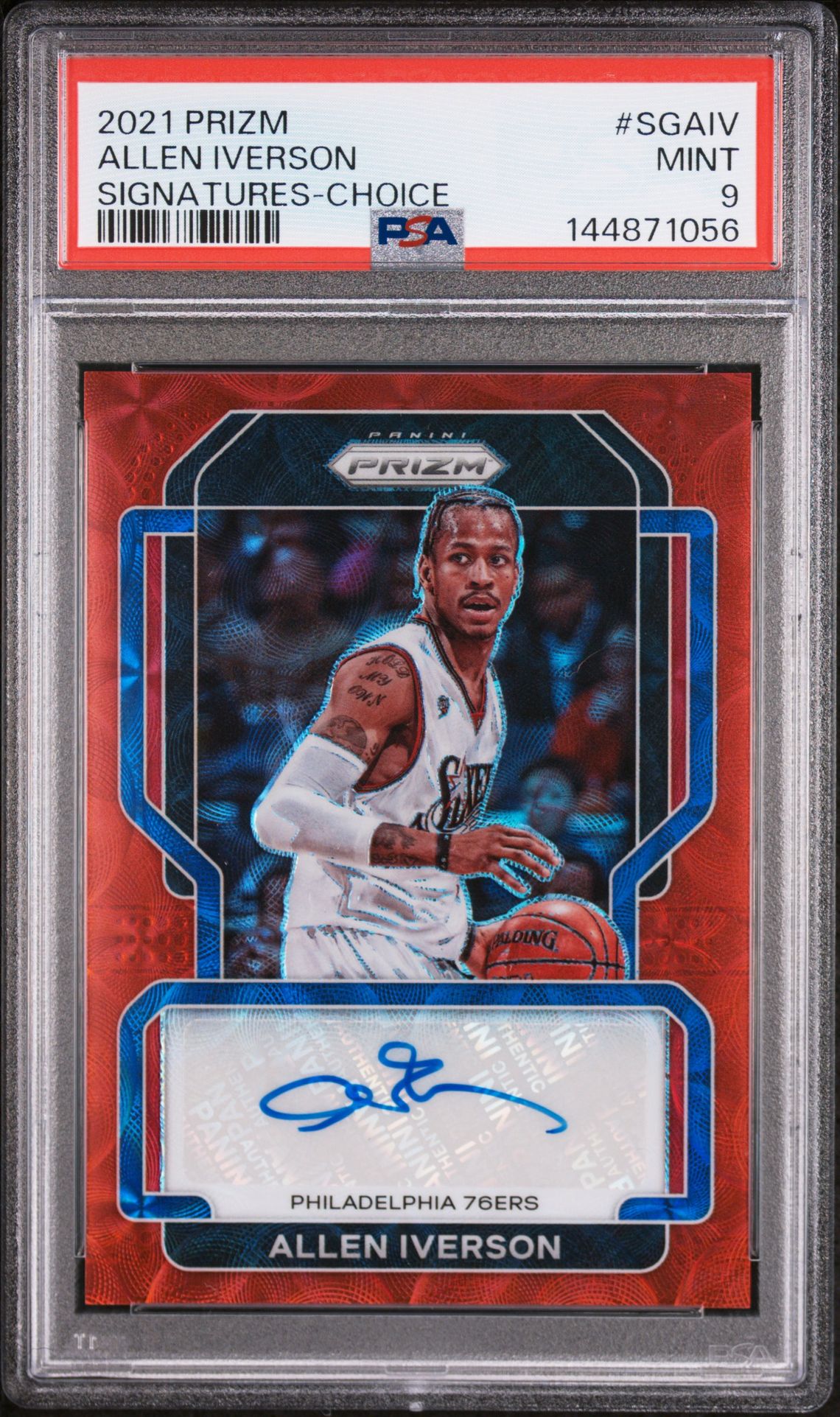 2021 Panini PANINI PRIZM SIGNATURES CHOICE #SGAIV Allen Iverson front