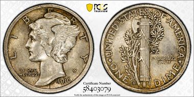 1916-D 10C MS62FB
