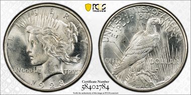 1923-D $1 MS65