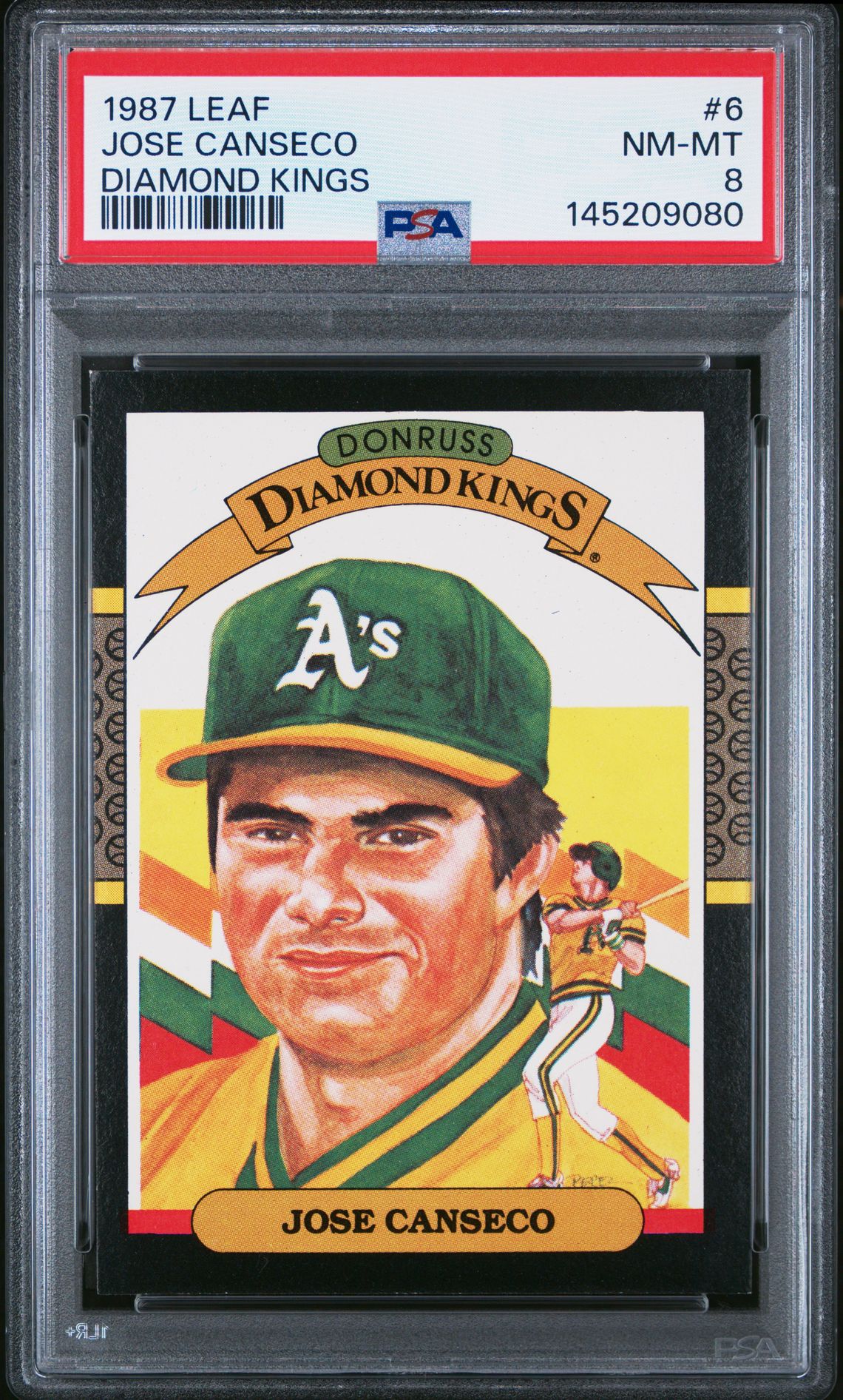 1987 Leaf LEAF DIAMOND KINGS #6 Jose Canseco front