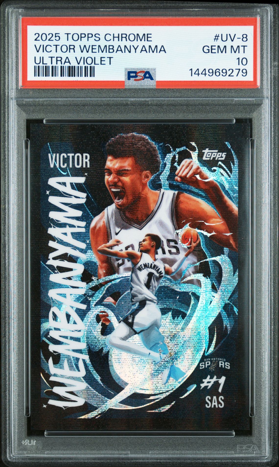 2025 Topps TOPPS CHROME ULTRA VIOLET #UV-8 Victor Wembanyama front