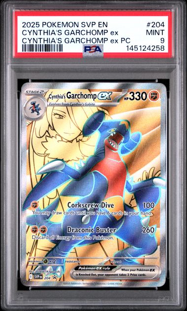 2025 Pokemon CYNTHIA'S GARCHOMP ex PC #204 Cynthia / Garchomp front
