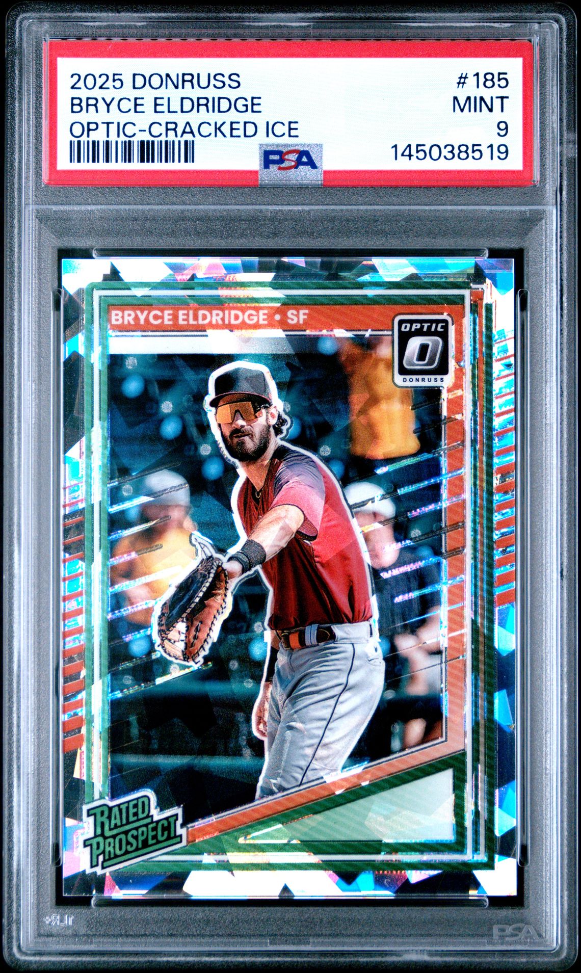 2025 Panini PANINI DONRUSS OPTIC-CRACKED ICE #185 Bryce Eldridge front