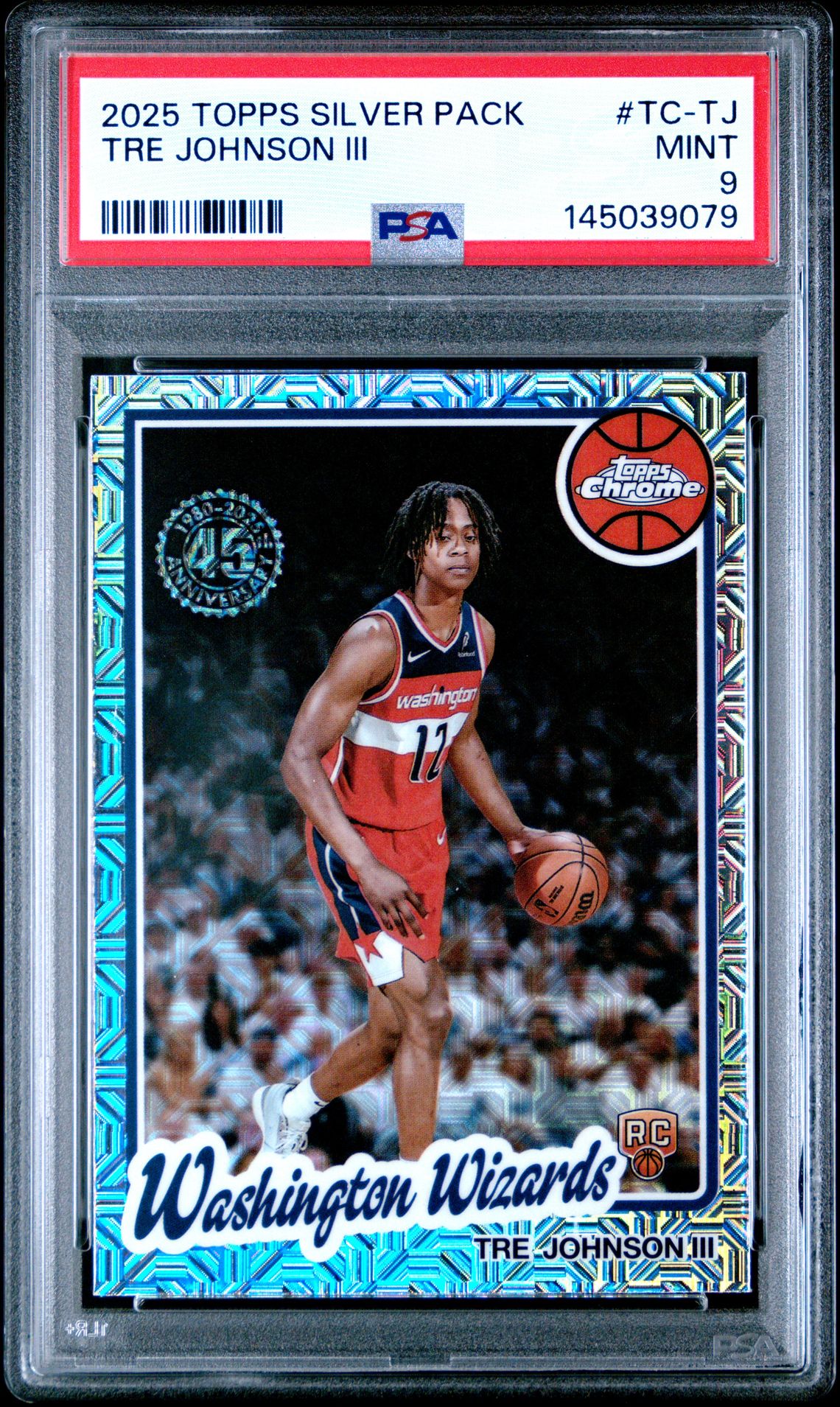 2025 Topps TOPPS SILVER PACK 1980-81 TOPPS CHROME BASKETBALL #TC-TJ Tre Johnson Iii front