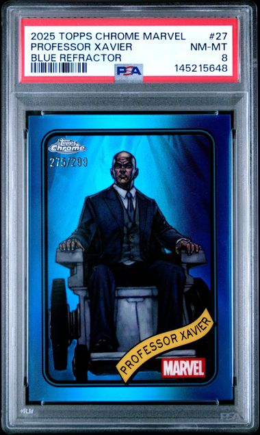2025 Topps Topps Chrome Blue Refractor #27 Professor Xavier front