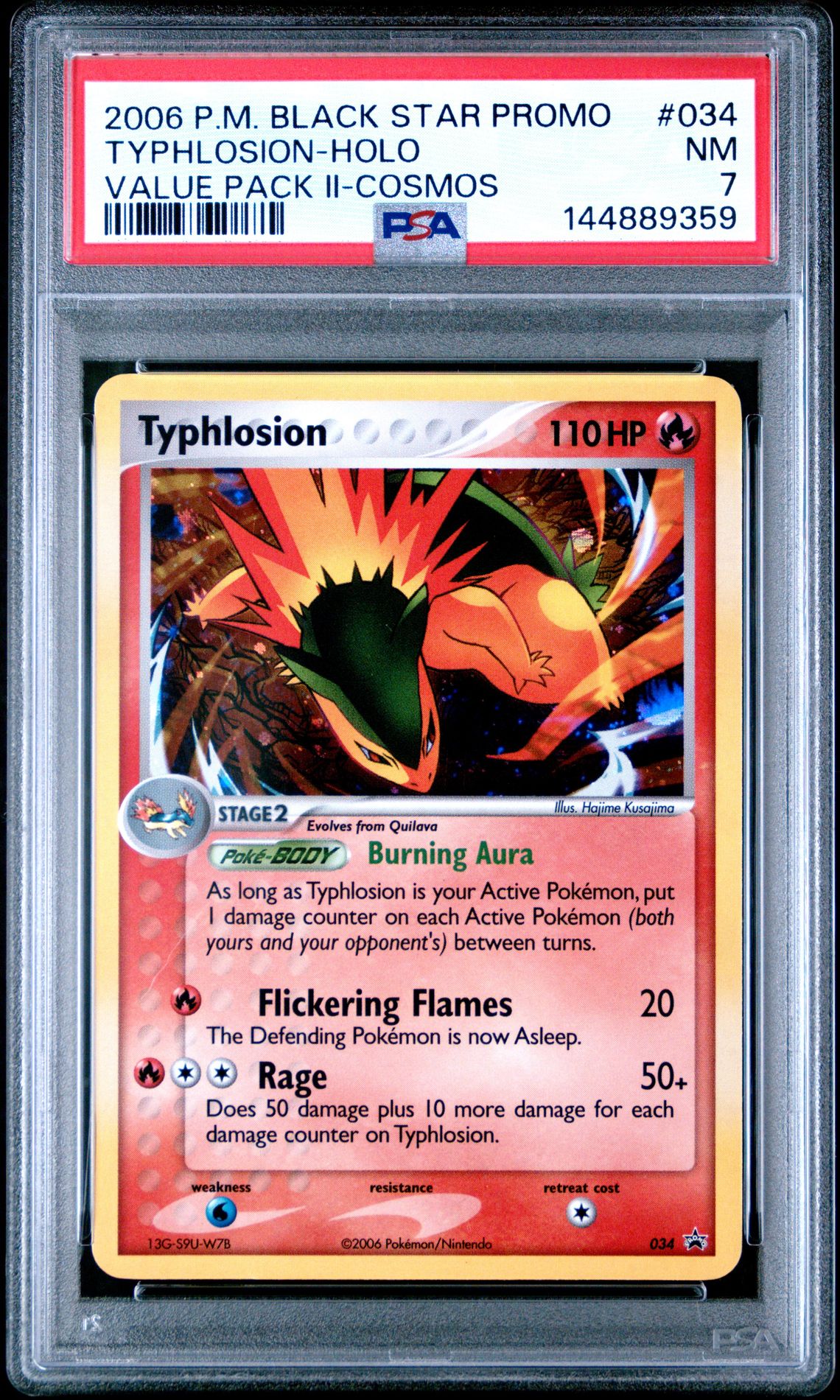 2006 Pokemon POKEMON BLACK STAR PROMOS VALUE PACK II-COSMOS #034 Typhlosion-Holo front