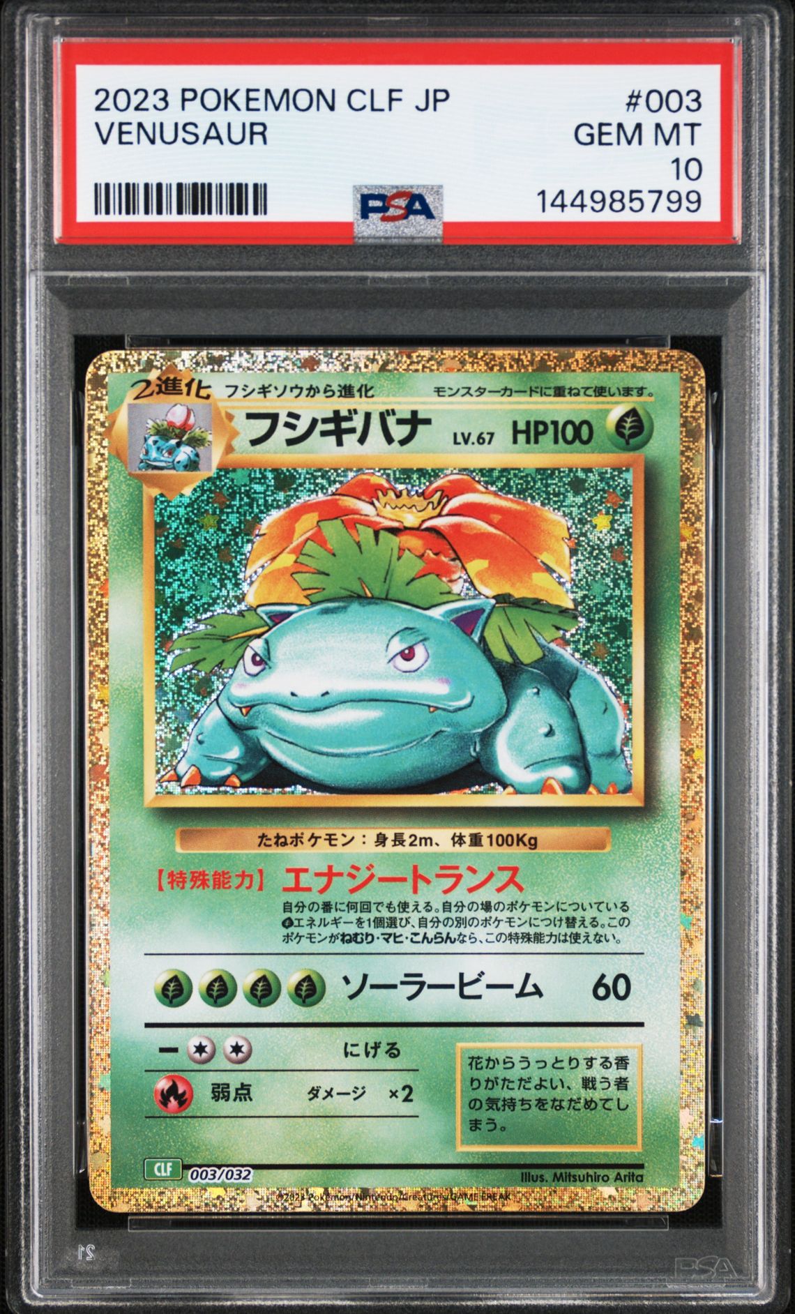 2023 Pokemon POKEMON JAPANESE CLF-TRADING CARD GAME CLASSIC VENUSAUR & LUGIA ex DECK #003 Venusaur front
