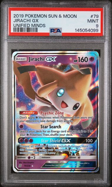 2019 Pokemon Unified Minds GX #79 Jirachi front