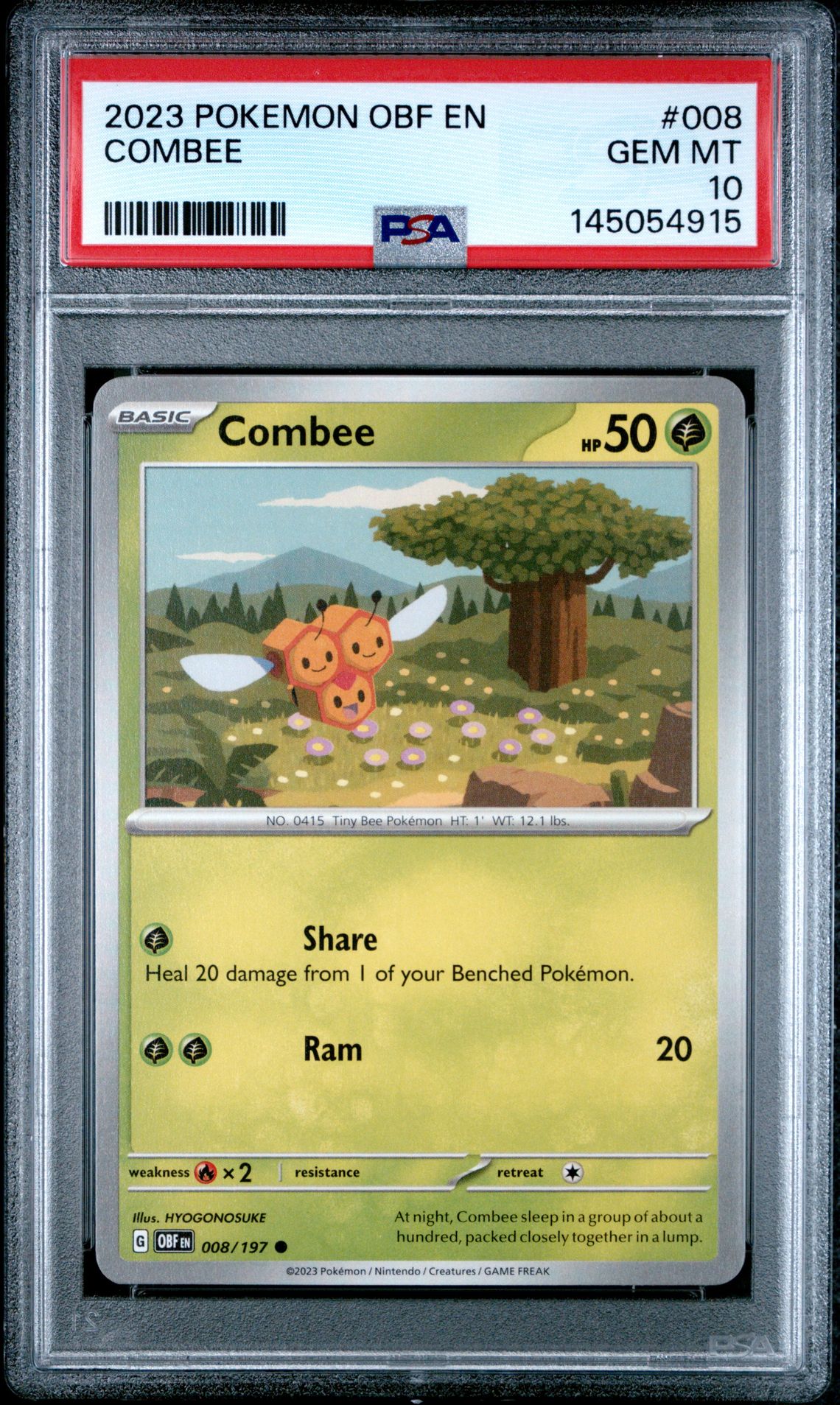 2023 Pokemon POKEMON OBF EN-OBSIDIAN FLAMES #008 Combee front