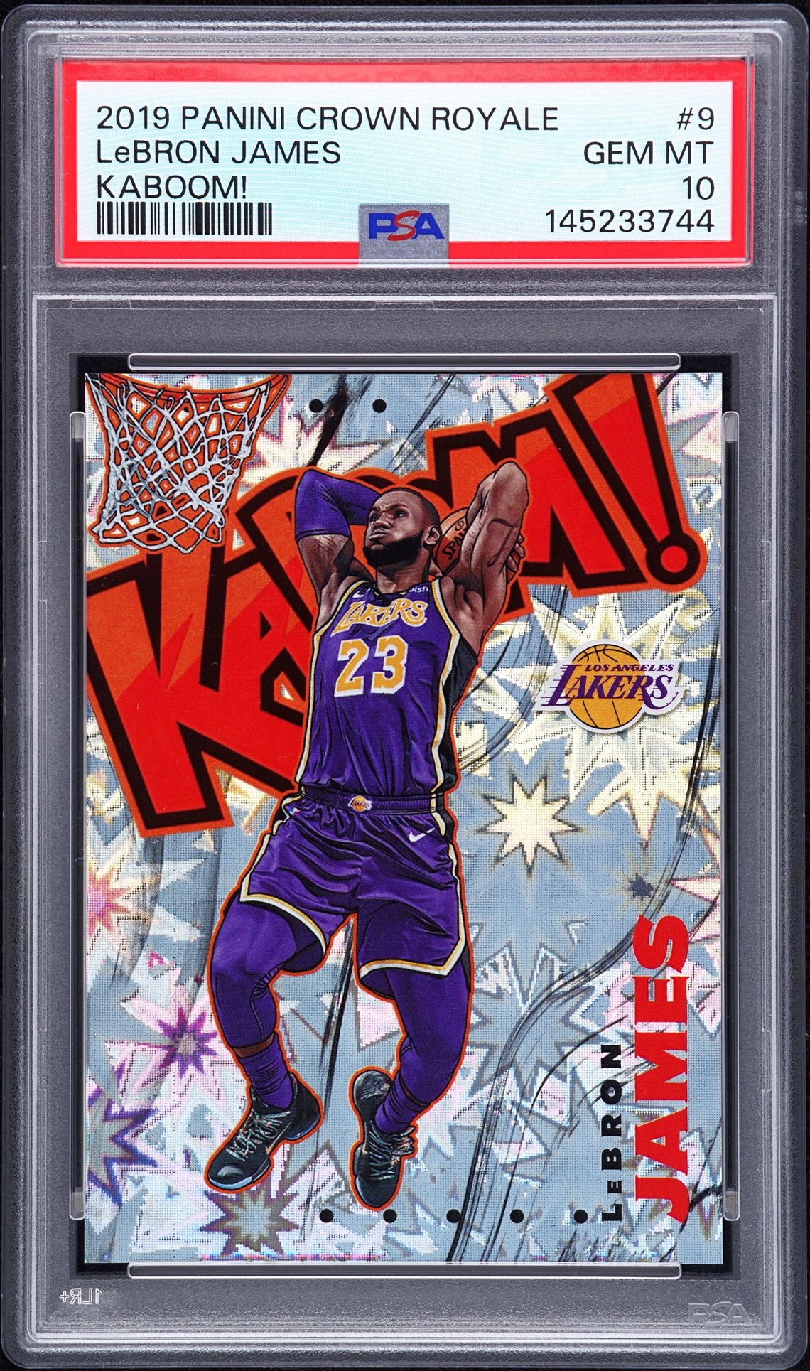2019 Panini Panini Crown Royale Kaboom! #9 Lebron James front