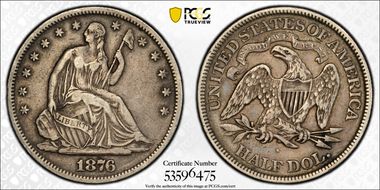 1876-S 50C WB-9, Micro S VF30