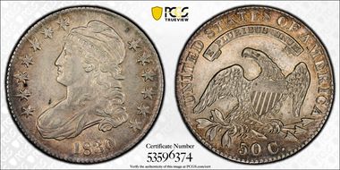 1830 50C Small 0 AU53