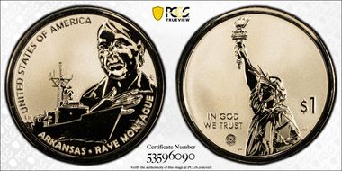 2025-S $1 American Innovation AR Rev PR Raye Montague PR69