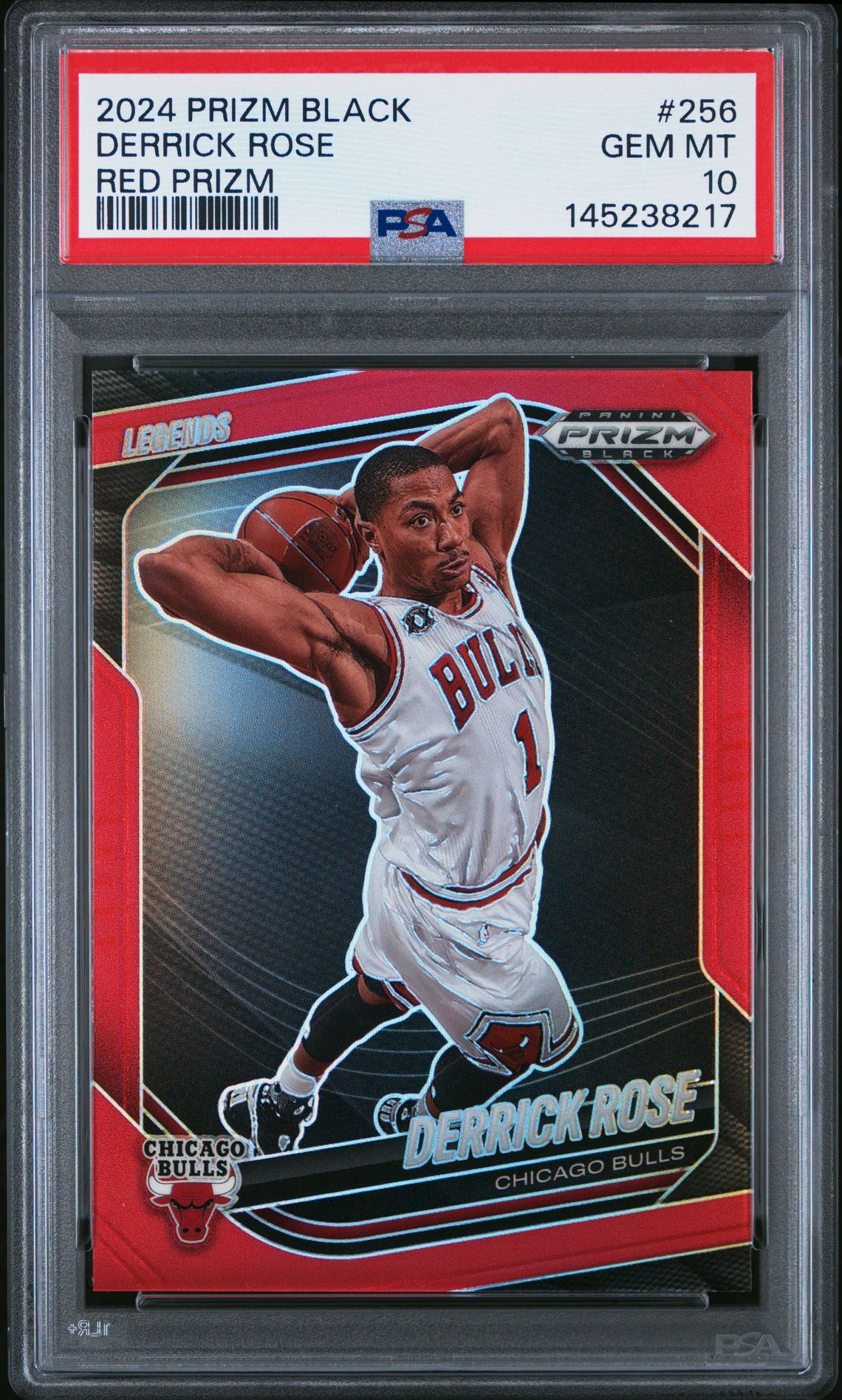 2024 Panini PANINI PRIZM BLACK RED PRIZM #256 Derrick Rose front