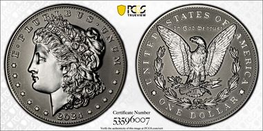 2024-S $1 Morgan Dollar Rev PR Two-Coin Reverse Proof Set PR69