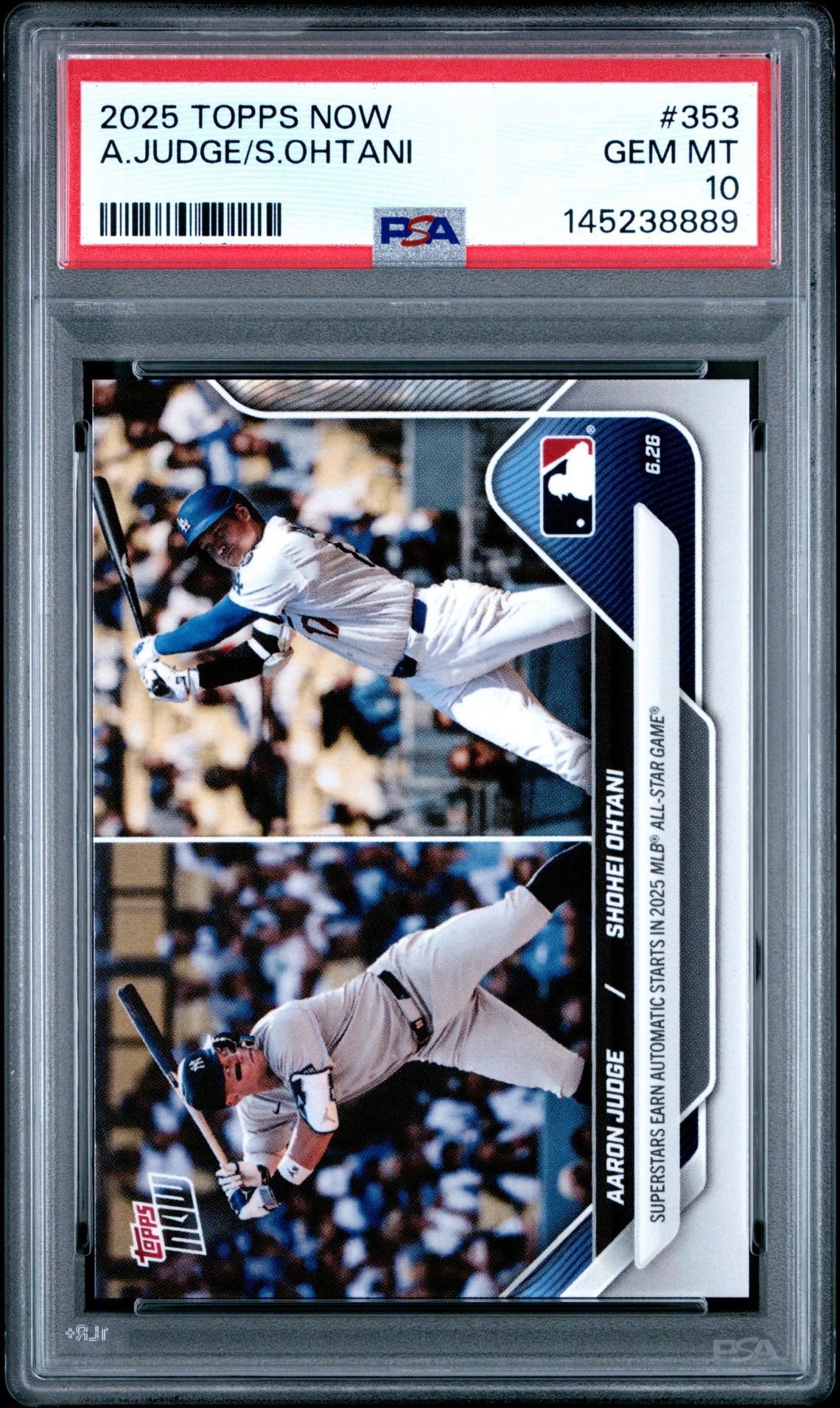 2025 Topps Now TOPPS NOW #353 Judge/Ohtani front