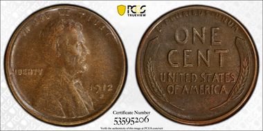 1912-S 1C AU50BN