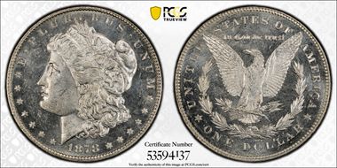 1878 7/8TF $1 Strong MS63DMPL