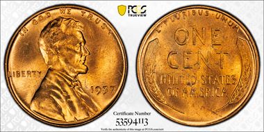1957 1C MS66RD