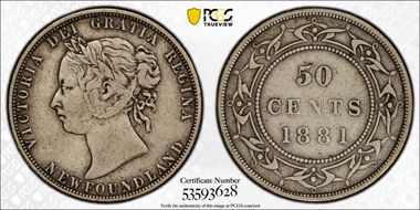 1881 50C VF30