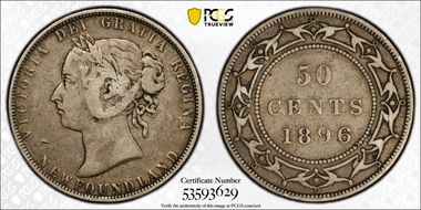 1896 50C VF25