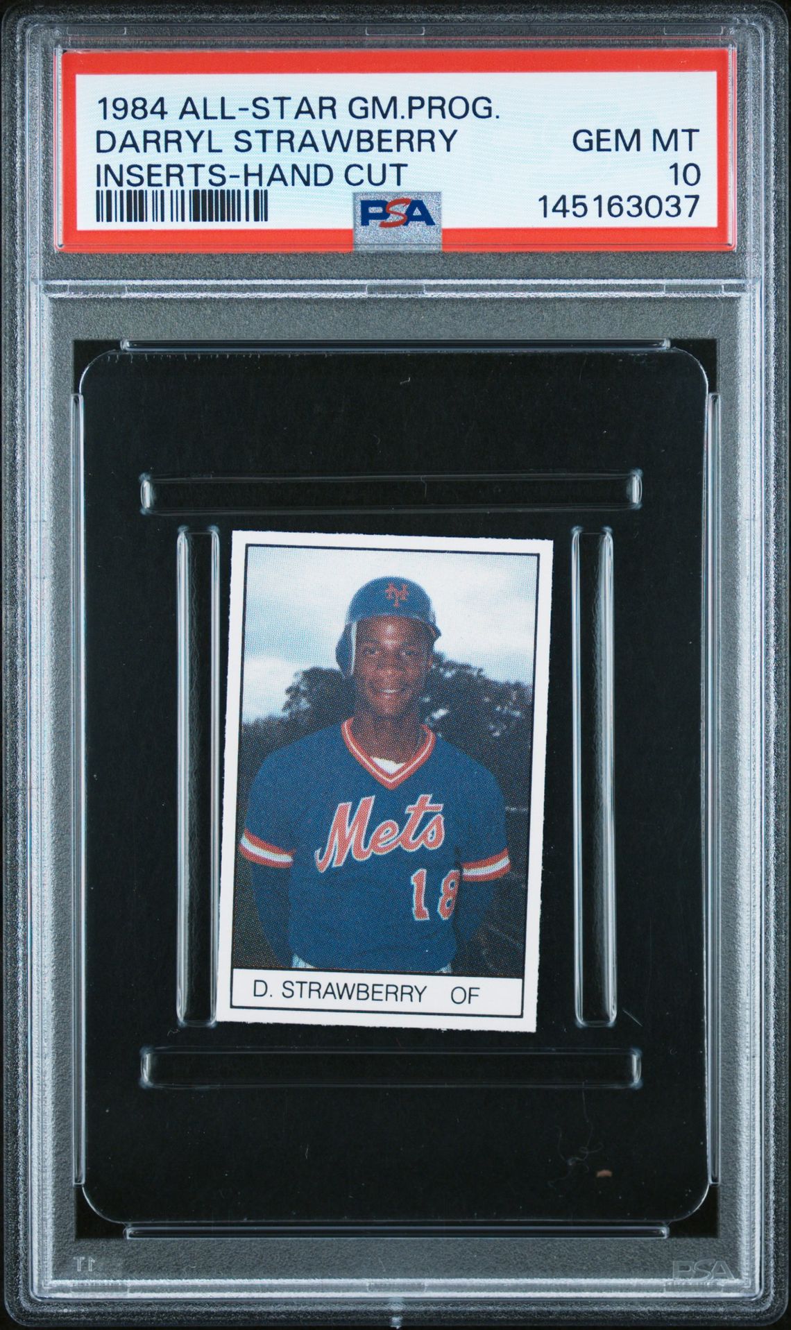 1984 ALL-STAR GAME PROGRAM INSERTS-HAND CUT Darryl Strawberry front