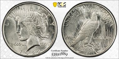 1922-S $1 MS62