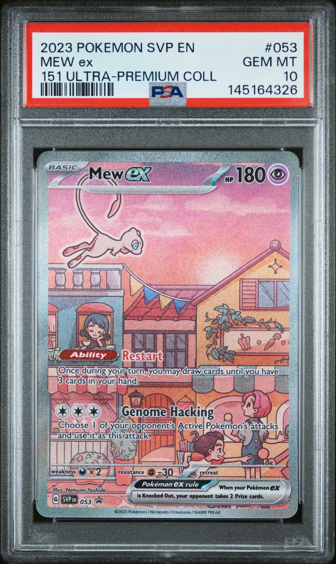 2023 Pokemon POKEMON SVP EN-SV BLACK STAR PROMO 151 ULTRA-PREMIUM COLL #053 Mew Ex front