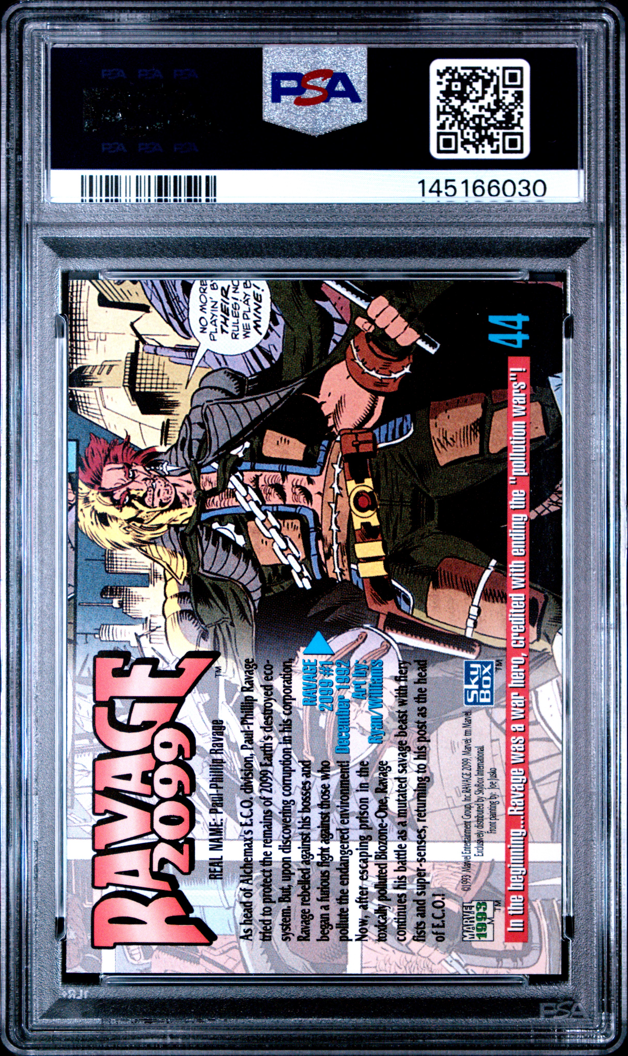 TWC IV's 1993 Marvel Masterpieces Ravage 2099 #44 PSA 10 | Card Ladder