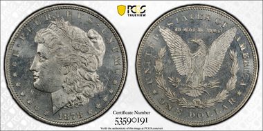 1878 7TF $1 Reverse of 1878 MS62