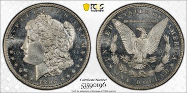 1896 $1 MS64PL