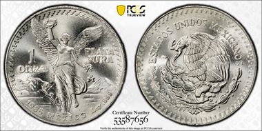 1985-Mo Onza Libertad Ag MS69