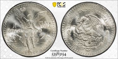 1987-Mo Onza Libertad Ag - DDO MS67